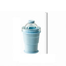 Collapsible Ice Maker Cup with Lid & Straw