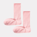 Women Silky Rolled Edge Mid-Calf Tube Socks