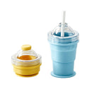 Collapsible Ice Maker Cup with Lid & Straw