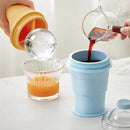 Collapsible Ice Maker Cup with Lid & Straw