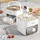 Stackable Ice Cube Trays with Lid and Scoop