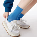 Women Silky Rolled Edge Mid-Calf Tube Socks