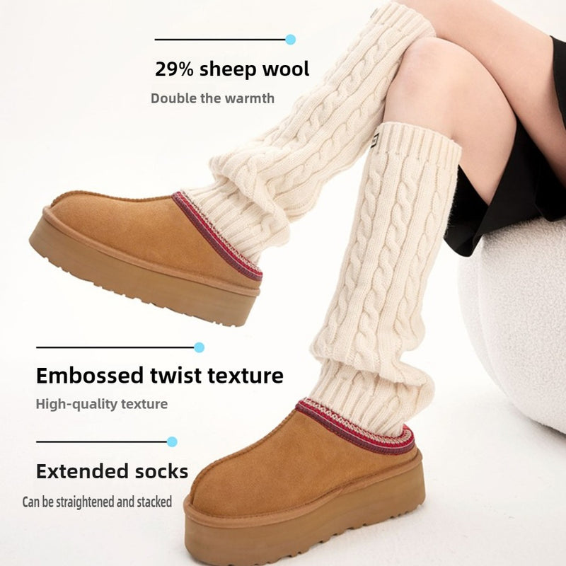 Women’s Wool Twist Stacking Socks