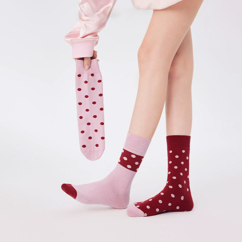 Polka Dot Trendy AB Tide Medium Tube Socks
