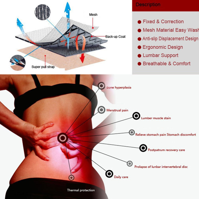 Tourmaline Magnetic Therapy Waist Support Belt