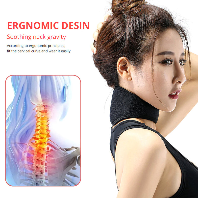 Tourmaline Magnetic Therapy Neck Pad Thermal Massager Belt Support Brace