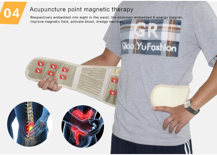 Tcare Tourmaline Pain Relief Magnetic Therapy Waist Support Belt