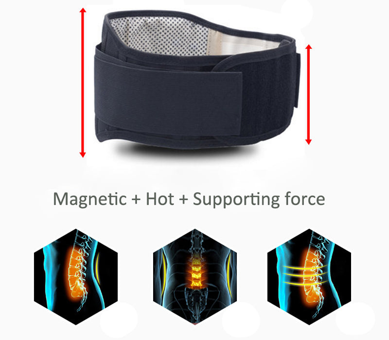 Adjustable Tourmaline Magnetic Therapy Waist Lumbar Brace Support Belt