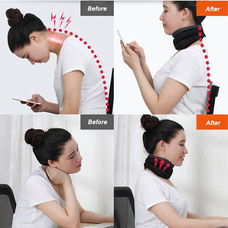 Neck Cervical Traction Device Protecting Neck Pain Headache Brace Support Massage Device