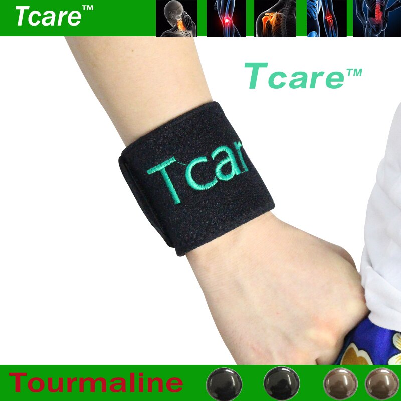 Tcare 1Pair Tourmaline Wrist Magnetic Self-heating Therapy Brace Protection Belt Spontaneous Wrist Massager Hand Health Care